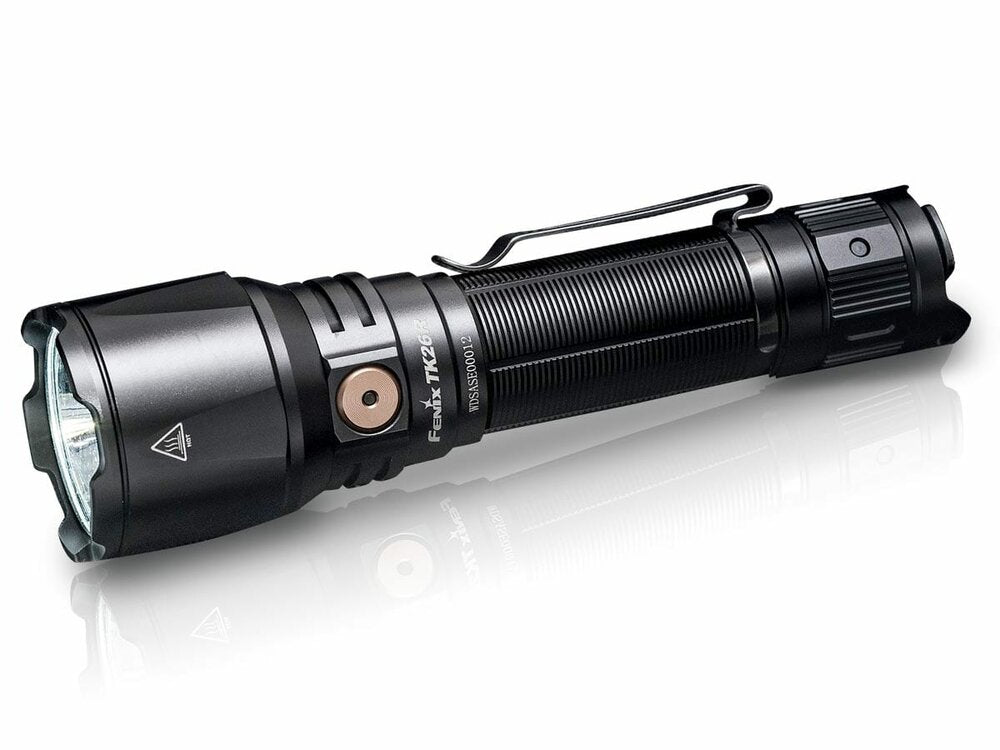 Fenix TK26R Tactical Flashlight, 1500 Lumens + Battery, Holster, Lanyard #TK26R