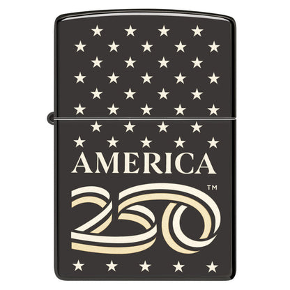 Zippo America 250, High Polish Black Collectible Lighter #47293