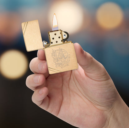 Zippo Vintage Skull, Brushed Brass Lighter #47262