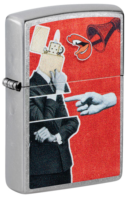 Zippo Speak To The Lighter Design, Street Chrome Lighter #46581