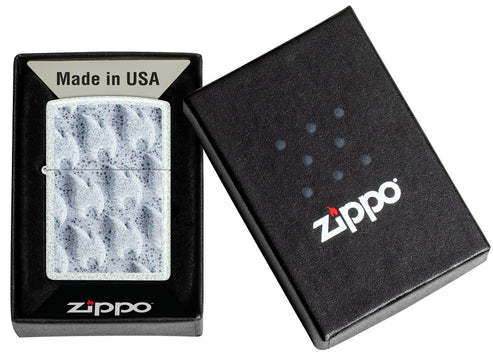 Zippo Frozen Flames Design, Glacier Finish Lighter #46599