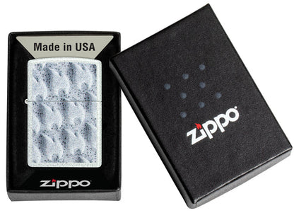 Zippo Frozen Flames Design, Glacier Finish Lighter #46599