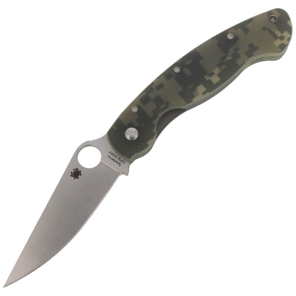 Spyderco Military Model G-10 Camo Knife #C36GPCMO