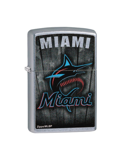 Zippo MLB Miami Marlins Baseball Team, Street Chrome Lighter #29976