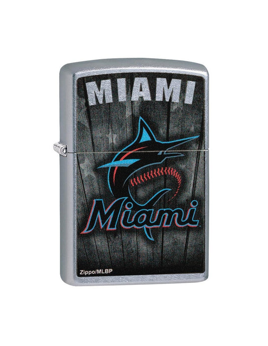 Zippo MLB Miami Marlins Baseball Team, Street Chrome Lighter #29976