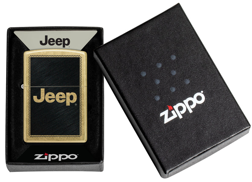 Zippo Jeep Stamp Design Street Brass Lighter #46225