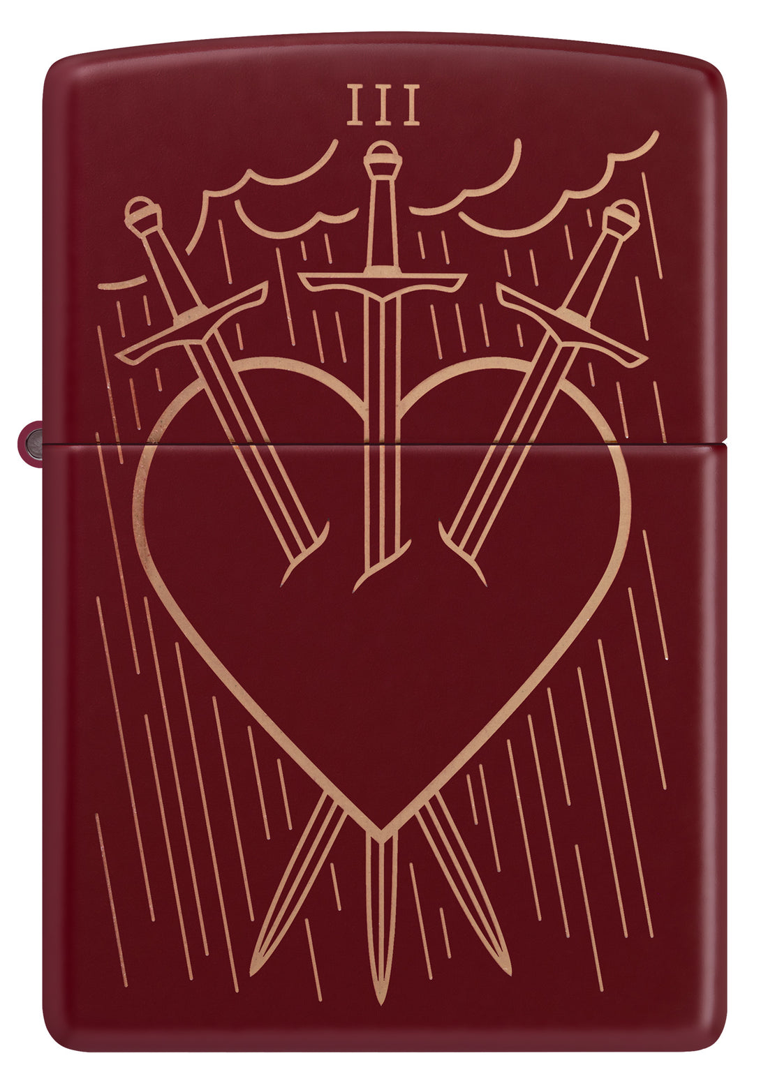 Zippo Three of Swords Design, Merlot Finish Lighter #46723