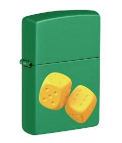 Zippo Cheese Dice Design, Grass Green Matte Lighter #48804