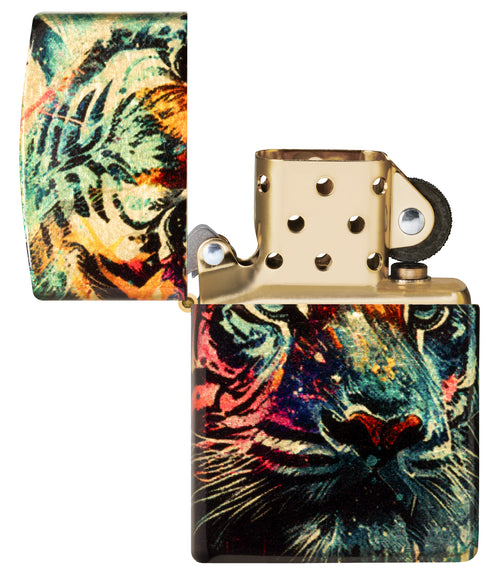 Zippo Painted Tiger 540 Fusion Design Lighter #46145