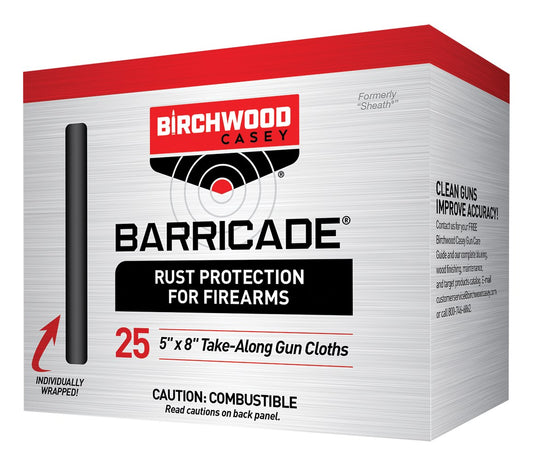 Birchwood Casey Barricade Rust Protection Take-Alongs, 25 Wipes #33025