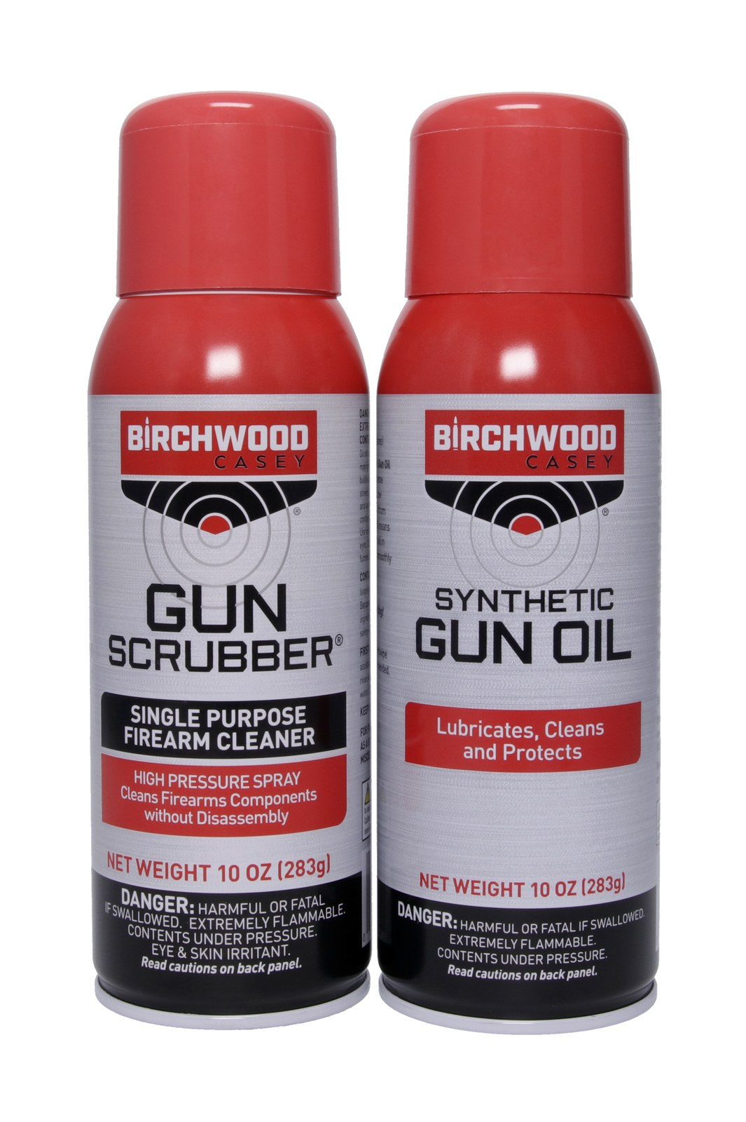 Birchwood Casey Gun Scrubber 10 oz & Synthetic Gun Oil, 10 oz Aerosol Value Pack #33302