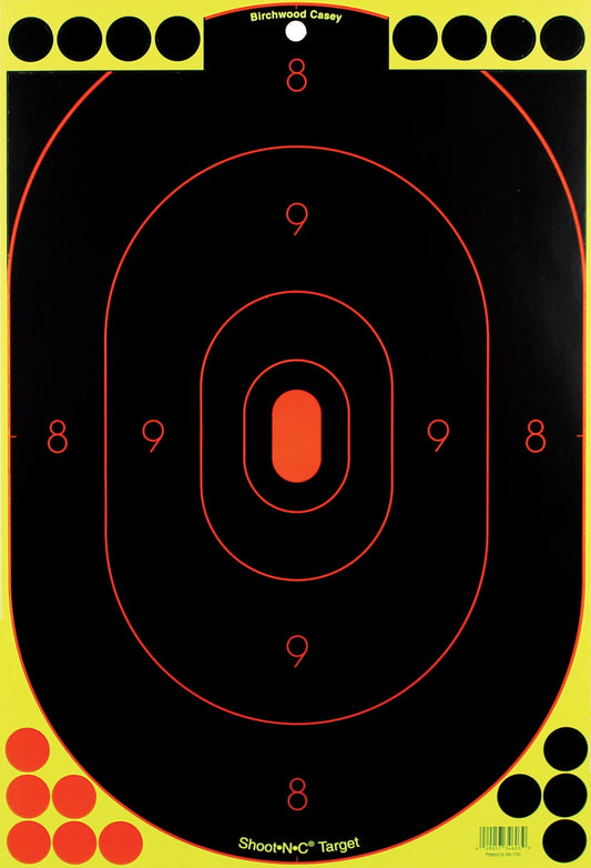 Birchwood Casey Shoot•n•c 12" x 18" Oval Silhouette Target, 5 Targets #34605