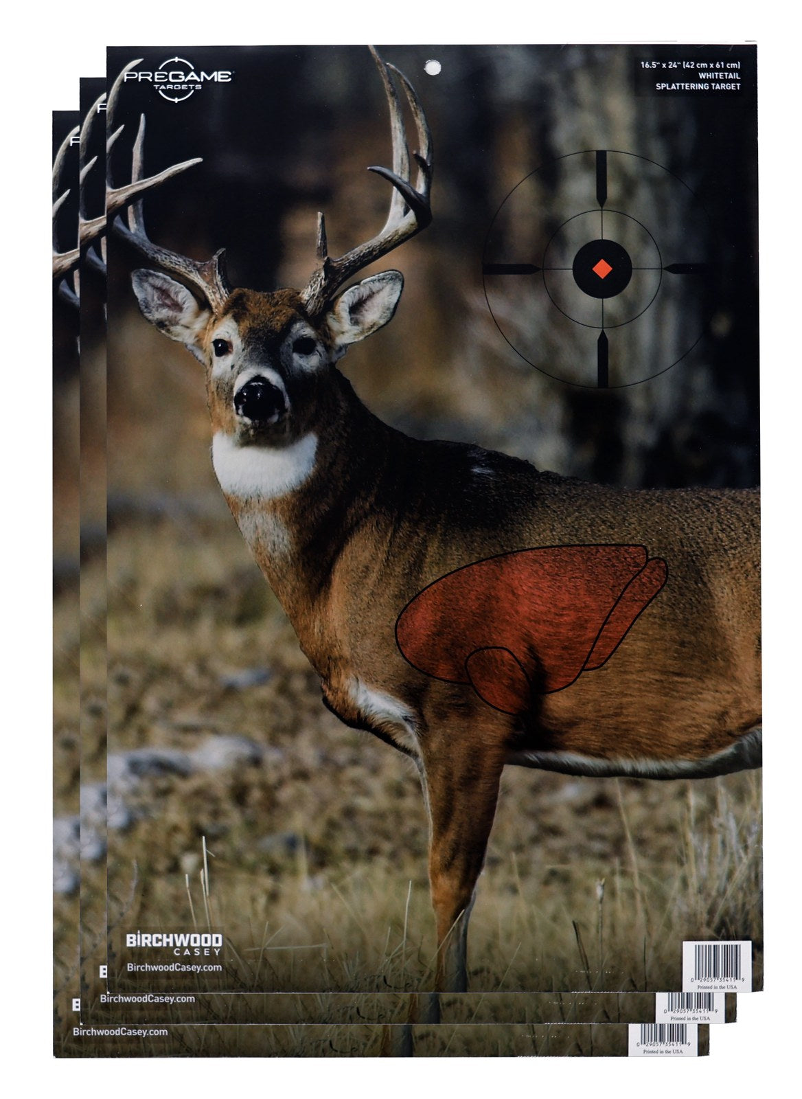 Birchwood Casey Pregame 16.5˝ x 24˝ Whitetail Deer Target - 3 Sheets #35401