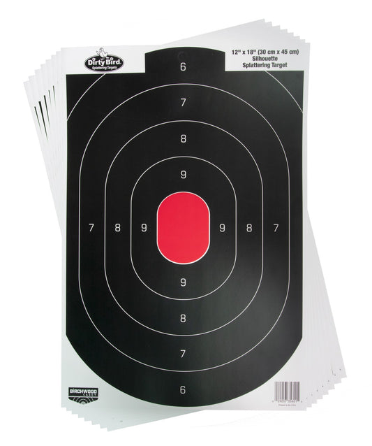 Birchwood Casey Dirty Bird 12" x 18" Silhouette Target - 8 Sheets #35608