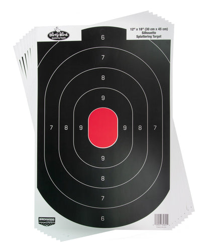 Birchwood Casey Dirty Bird 12" x 18" Silhouette Target - 8 Sheets #35608