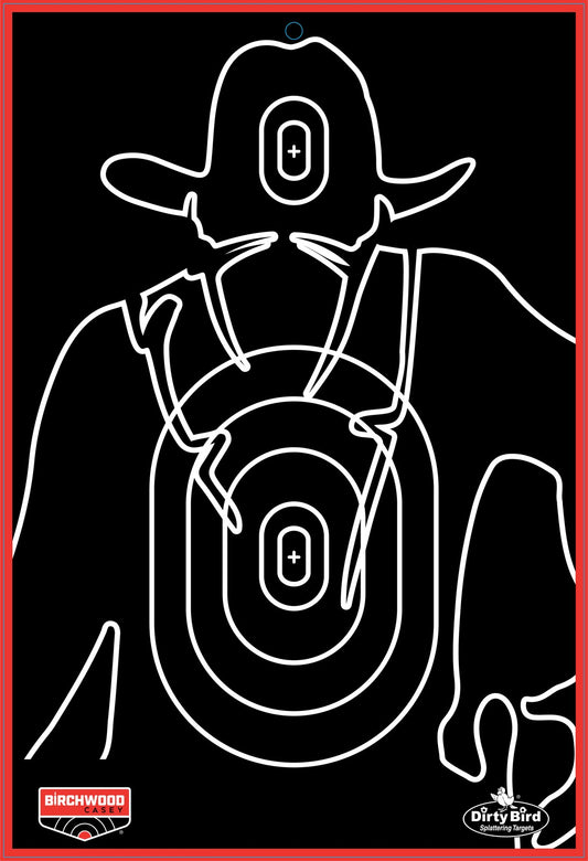 Birchwood Casey Dirty Bird 12" x 18" Gunslinger Silhouette, 6 Sheets #35770