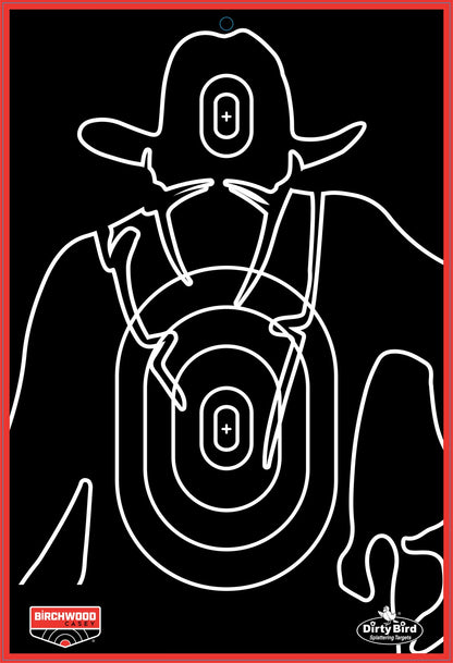 Birchwood Casey Dirty Bird 12" x 18" Gunslinger Silhouette, 6 Sheets #35770