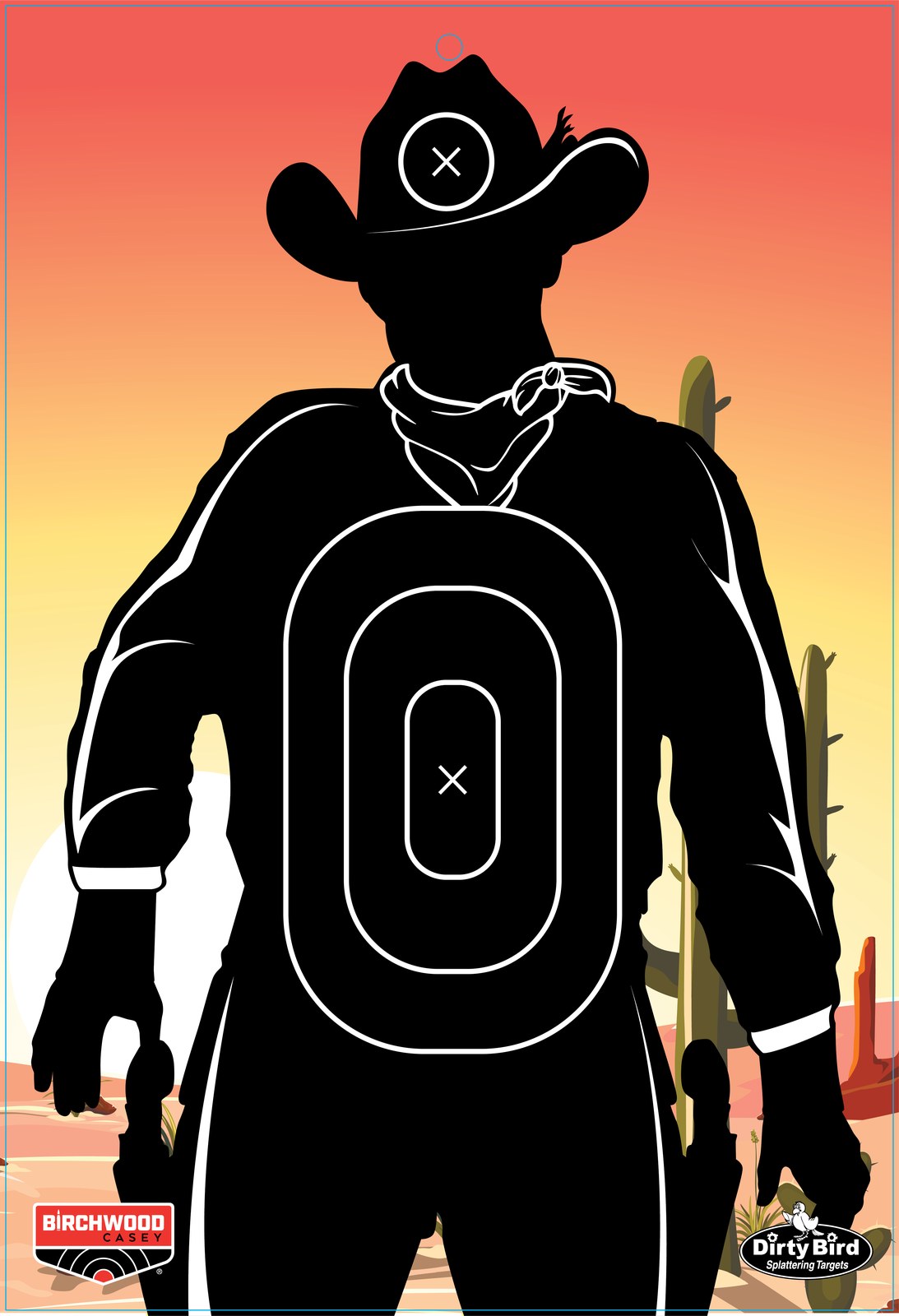 Birchwood Casey Dirty Bird 12" x 18" Gunslinger Skyline, 6 Sheets #35771