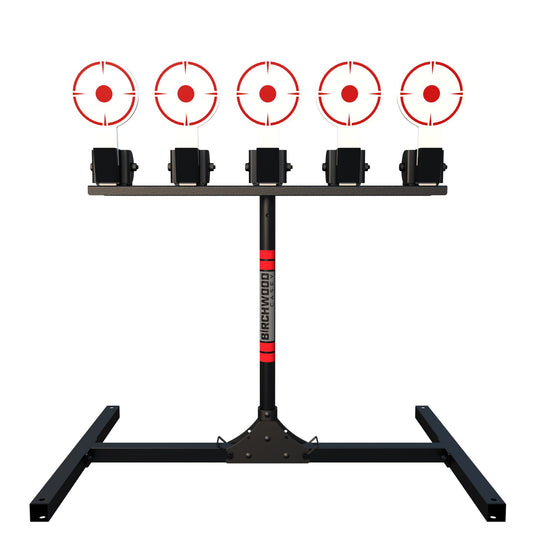 Birchwood Casey 5 Spring Loaded Self-Resetting Targets with Plate Rack #5TPR