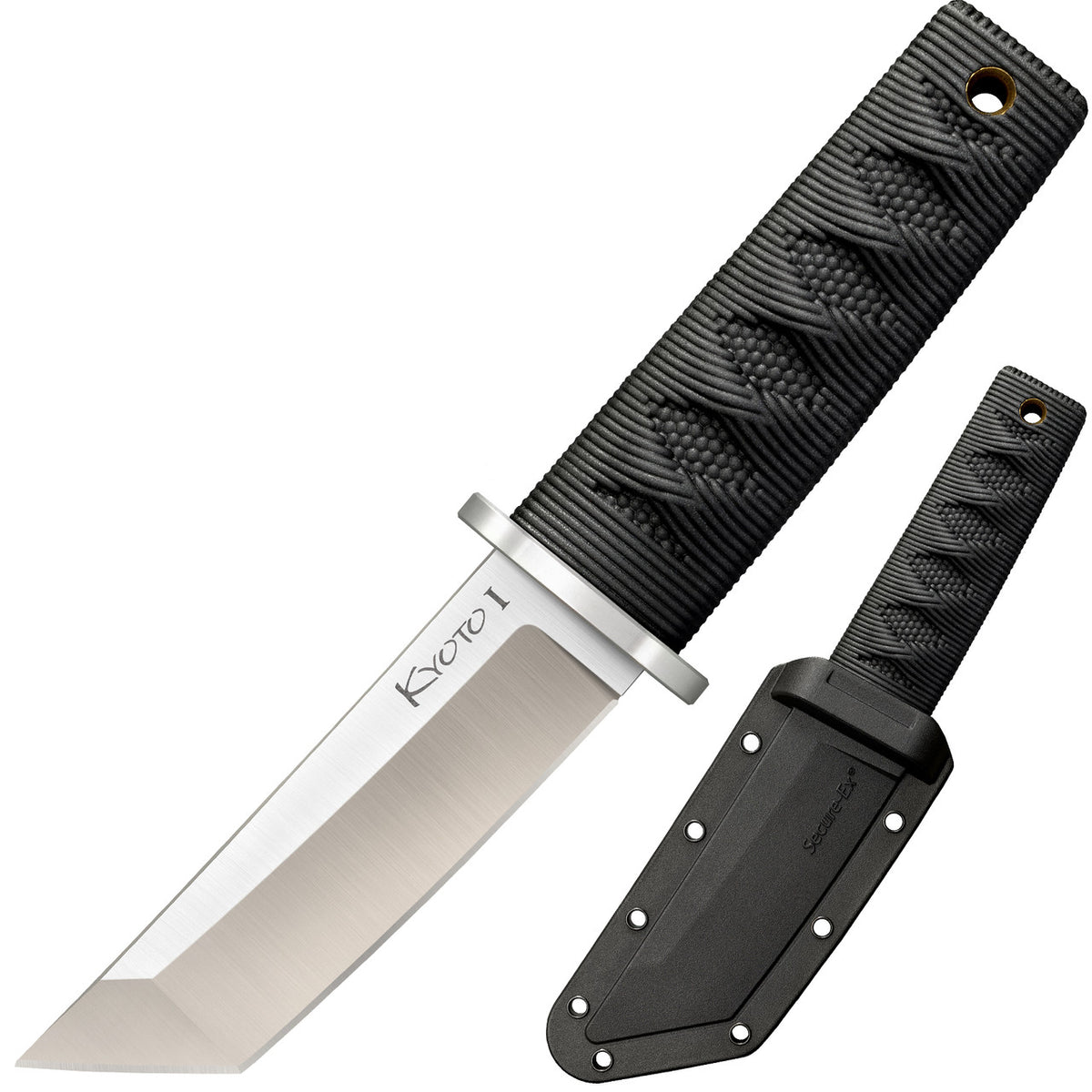 Cold Steel Kyoto I, 6-5/8" Overall, 3.25" Blade, 3MM Thick, 8CR13MOV, 3-3/8" Kray-Ex Handle, Belt Clip #17DA