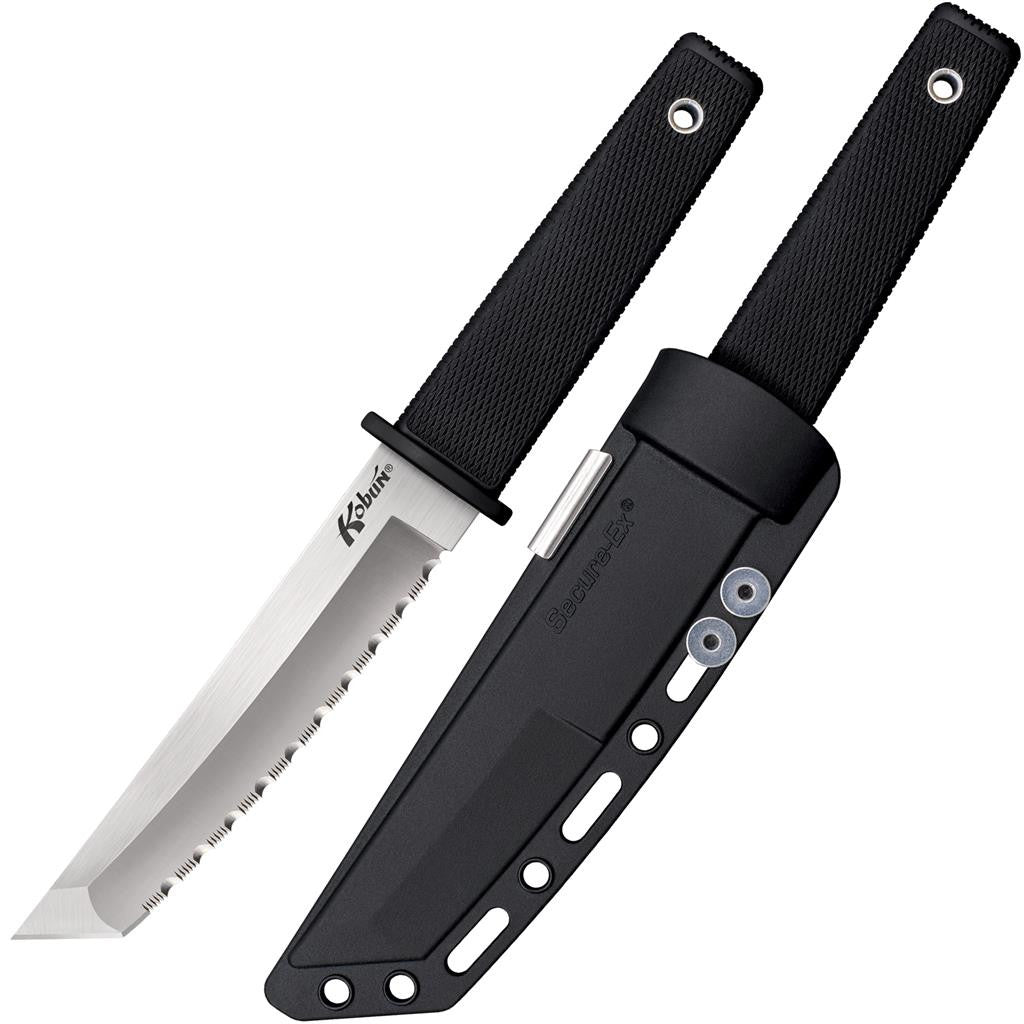 Cold Steel Kobun Serrated Edge, 9-7/8" Overall, 5.5" Blade, AUS8A, 4-3/8" Kray-Ex Handle, Sheath #17TS