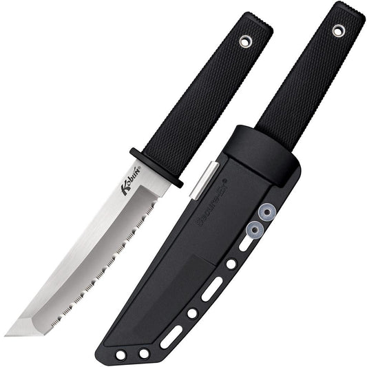 Cold Steel Kobun Serrated Edge, 9-7/8" Overall, 5.5" Blade, AUS8A, 4-3/8" Kray-Ex Handle, Sheath #17TS