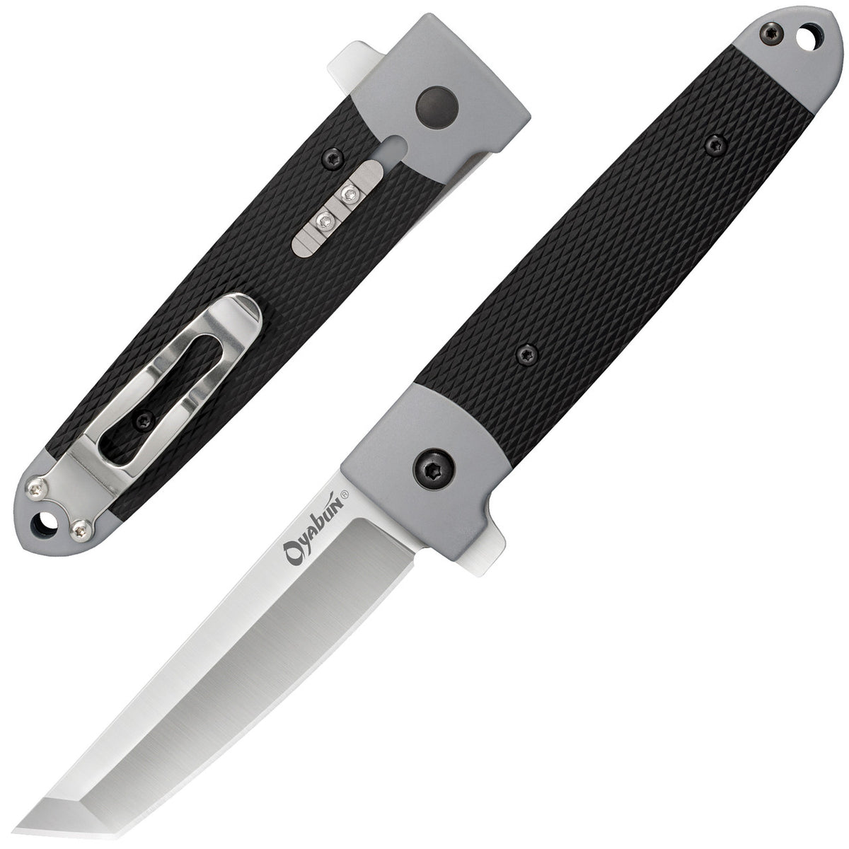 Cold Steel Oyabun, 8.25" Overall, 3.5" Blade, 3.8MM Thick, 4.75" Long Grn with TPR Inlay Handle, 4034SS #26T