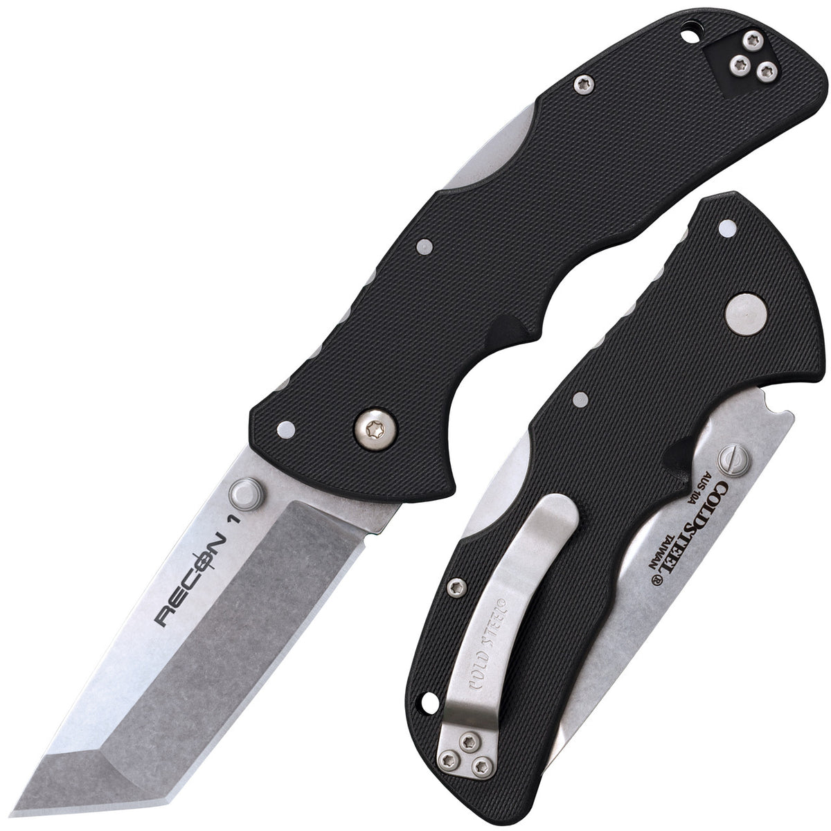 Cold Steel Mini Recon 1, Tanto Point, 7" Overall, 3" Blade, 3MM Thick, 4" Grn Handle, AUS10A #27BAT