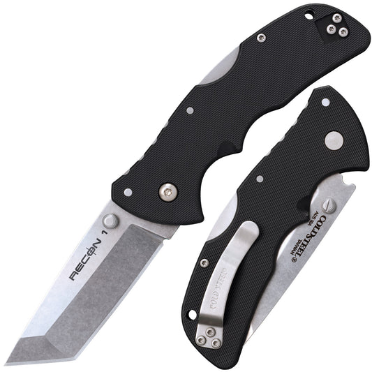 Cold Steel Mini Recon 1, Tanto Point, 7" Overall, 3" Blade, 3MM Thick, 4" Grn Handle, AUS10A #27BAT