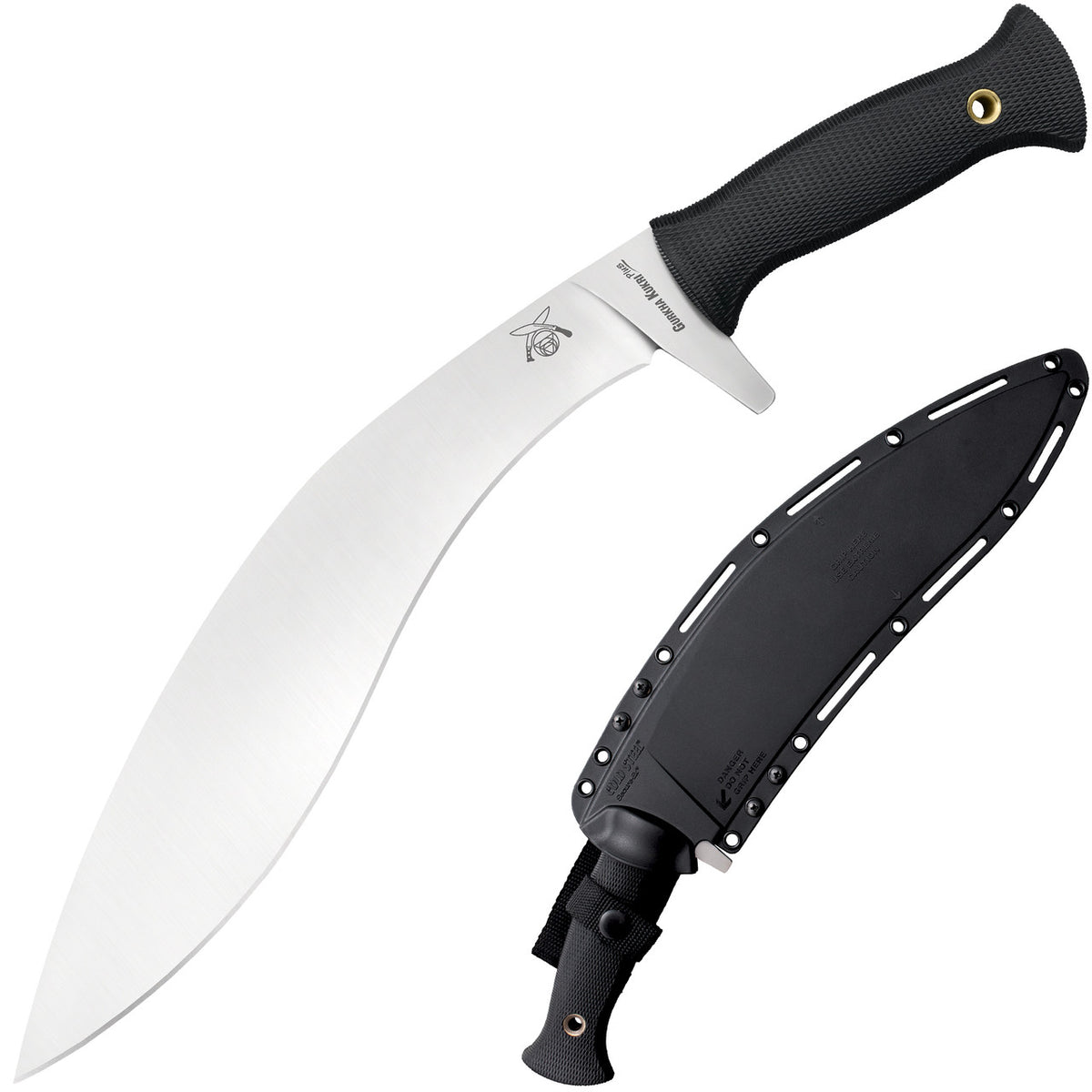 Cold Steel Gurkha Kukri Plus, 17" Overall, 12" Blade, 5/16" Thick, 3V, 5" Kray-Ex Handle, Sheath #35GKP