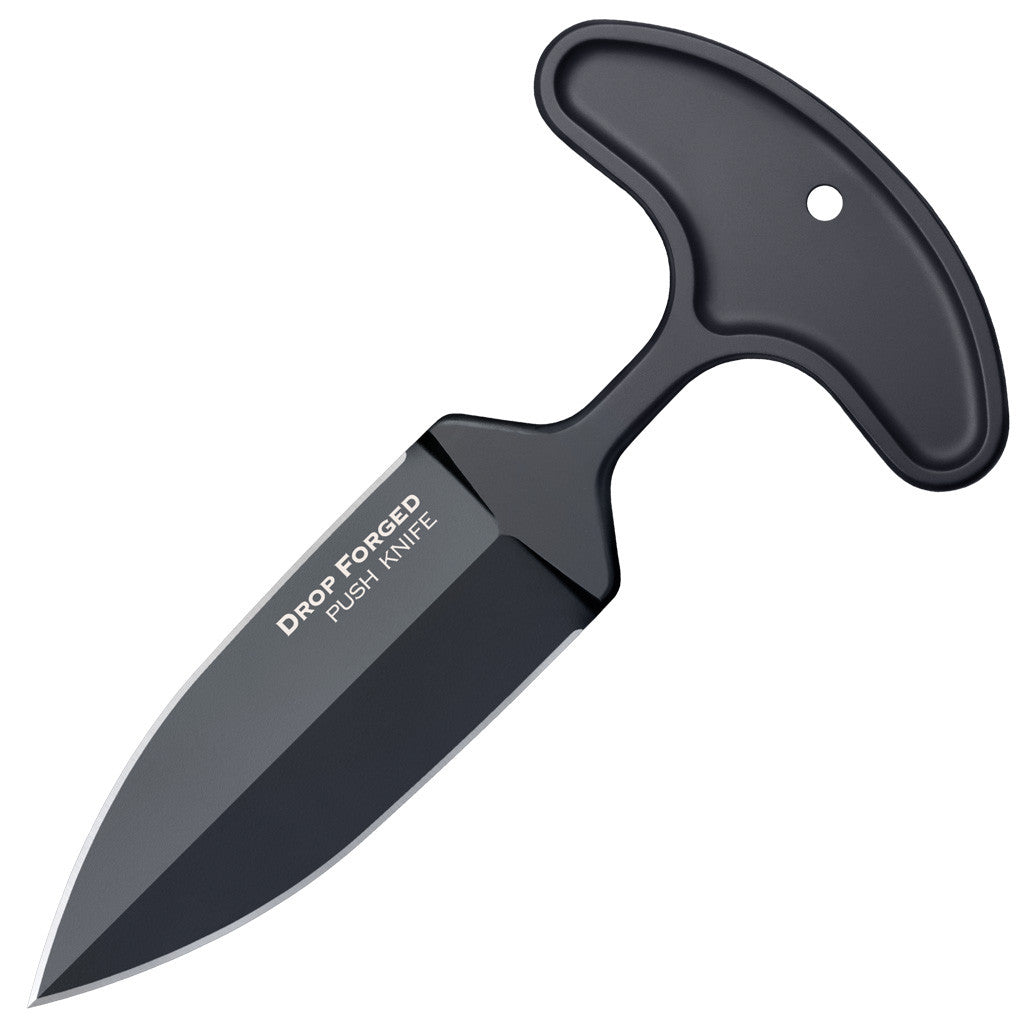 Cold Steel Drop Forged Push Knife, 6.75" Overall, 4" Blade, 9MM Thick, 52100 High Carbon, 2.75" Handle, Secure-Ex Sheath #36MJ