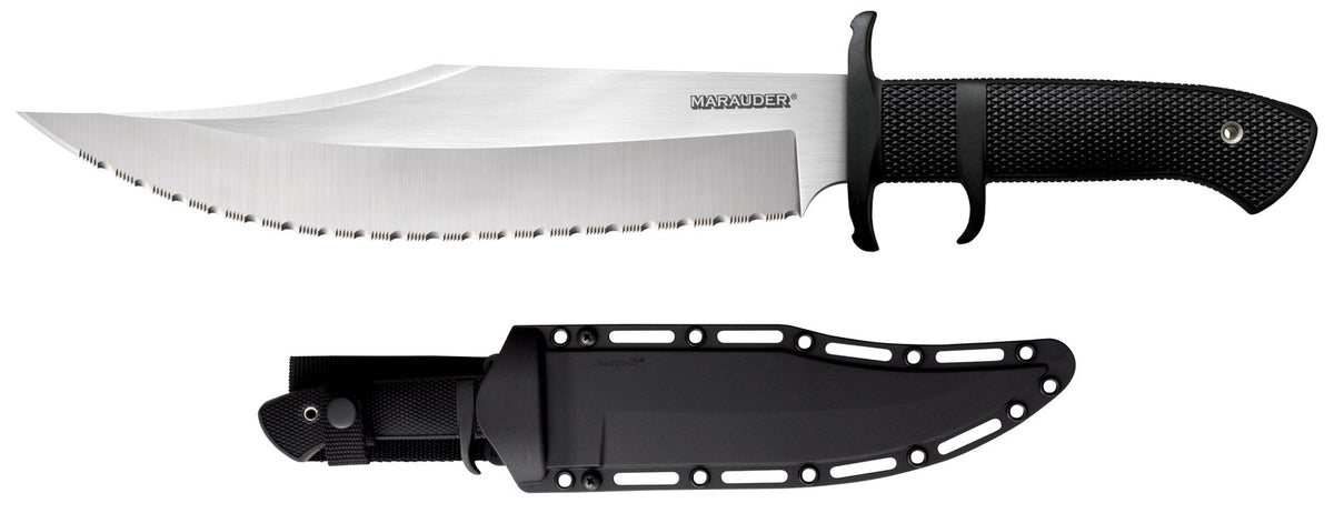 Cold Steel Marauder Serrated, 14-1/8" Overall, 9" Blade, 4.7MM Thick, AUS8A, 5-1/8" Handle, Sheath #39LSWBS