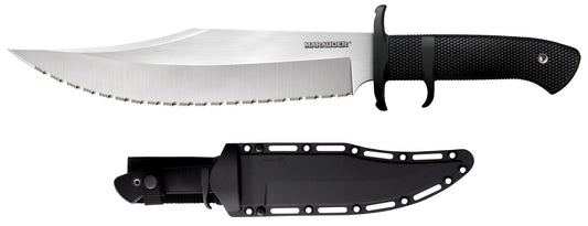 Cold Steel Marauder Serrated, 14-1/8" Overall, 9" Blade, 4.7MM Thick, AUS8A, 5-1/8" Handle, Sheath #39LSWBS