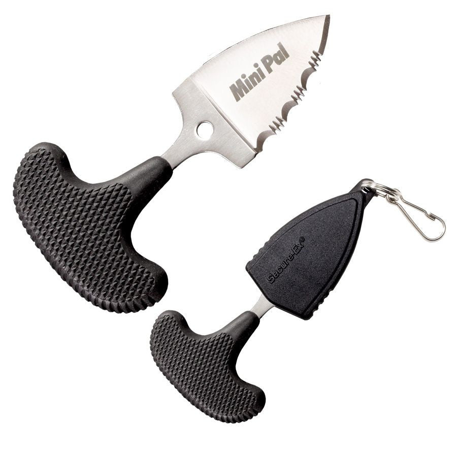 Cold Steel Mini Pal, 2-5/8" Overall, 1" Blade, 2MM Thick, AUS8A, 1-5/8" Kray-Ex Handle, Sheath #43NSK