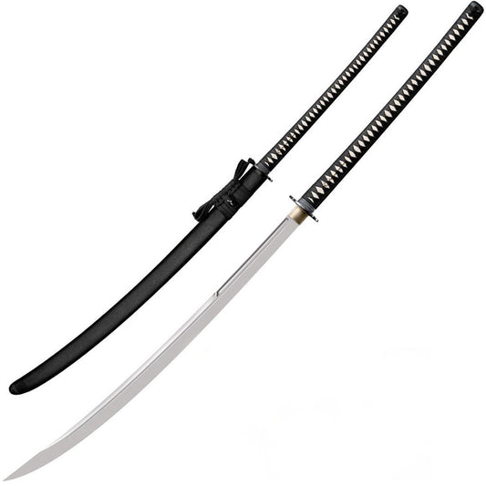 Cold Steel Nodachi (warrior Series), 57" Overall, 34" Blade, 5/16" Thick, 1060 Carbon Steel, 23" SamÃ© Handle with BLK Braid Cord & Brass Menuki, BLK Lacquered Wood Scabbard #88BN