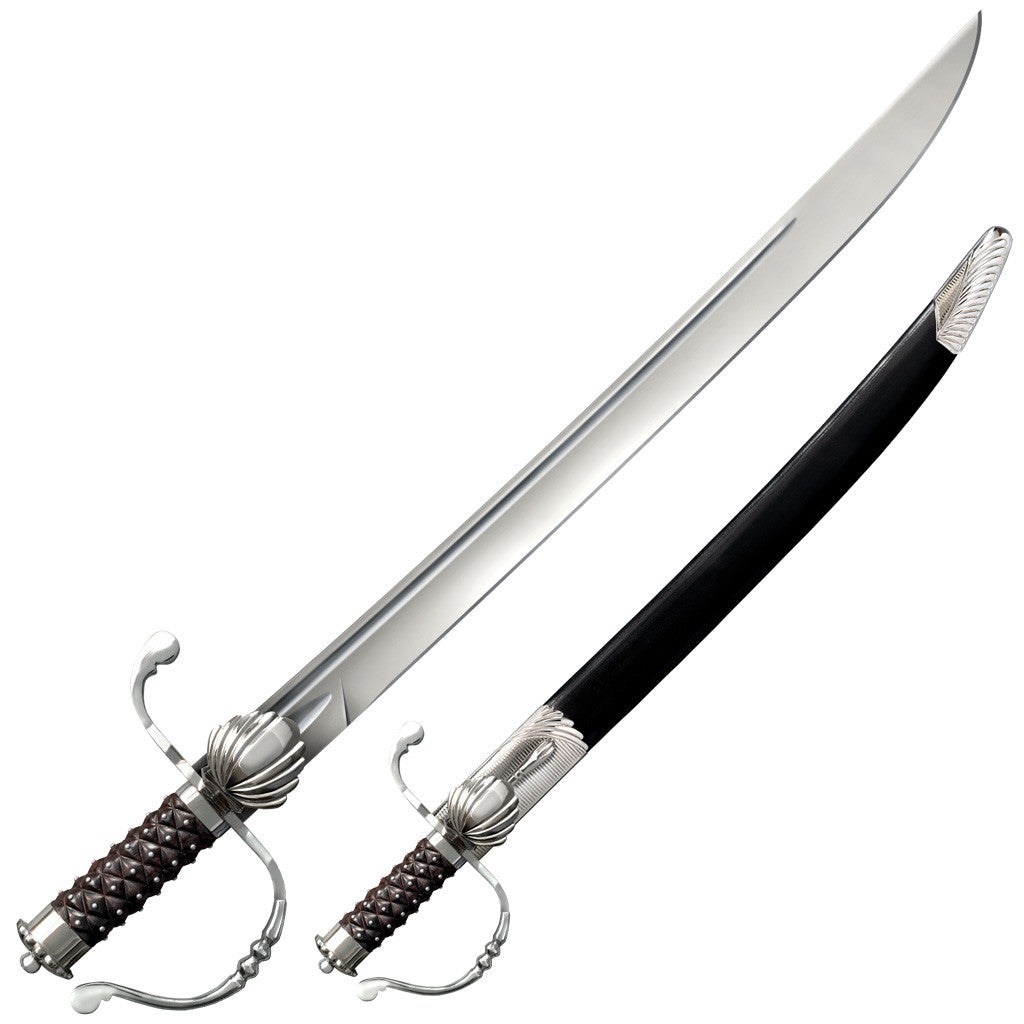 Cold Steel Hunting Sword, 29.25" Overall, 24" Blade, 3/16" Thick, 1055 Carbon Steel, 5.25" Rosewood Handle, 34.9 oz #88CLQ
