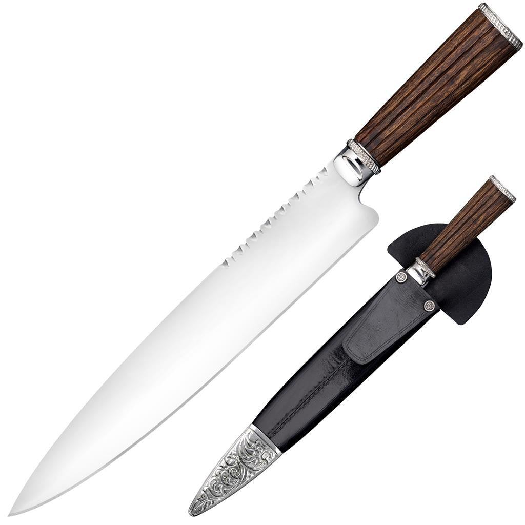 Cold Steel Facon, 16-3/8" Overall, 12" Blade, 5MM Thick, 1090 Carbon Steel, 4-3/8" Malaysian Sal Wood Handle, Black Leather Sheath, 19.4 oz #88CLR1