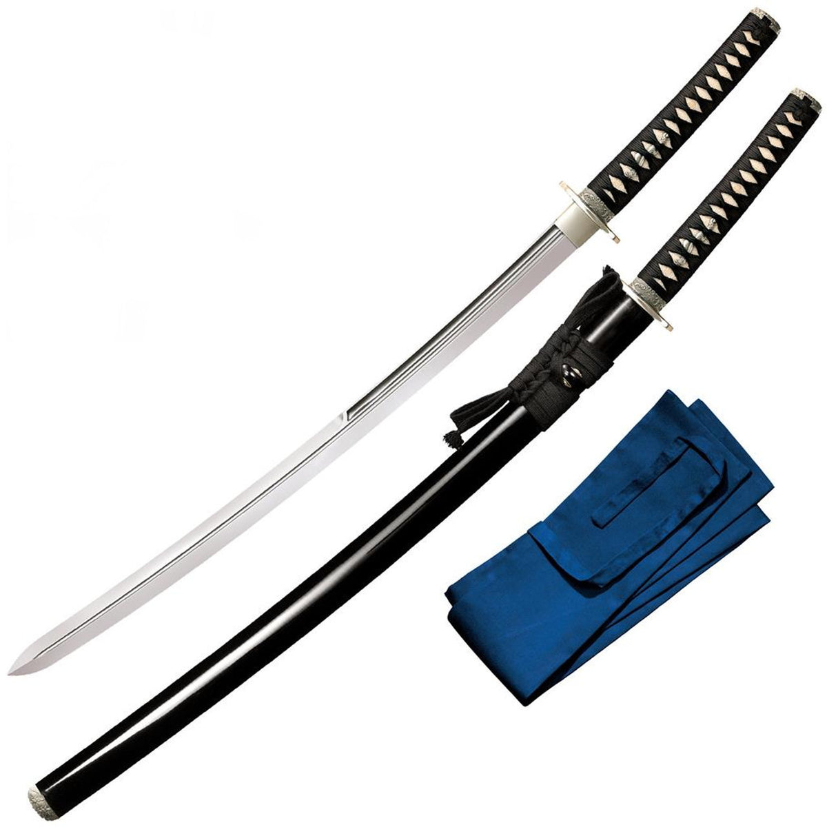 Cold Steel Emperor Double Edge Katana, 39.25" Overall, 28.75" Blade, 9/32" Thick, 1060 Carbon Steel, 11.25" Handle #88DEC