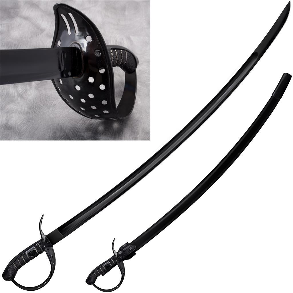 Cold Steel Thompson Saber, 38.75" Overall, 34" Blade, 5/16" Thick, 1055 Carbon Steel, 5.75" Cord Wrapped SamÃ© (ray Skin) Handle, Leather Scabbard with Blued Steel Fittings, 33.8 oz #88EBTS
