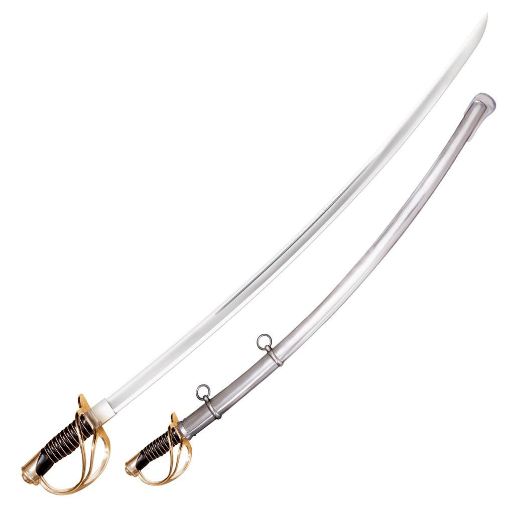Cold Steel US 1860 Heavy Cavalry Saber, 41.5" Overall, 36" Bld, 1/3" Thk, 1055 Carbon, 5.5" Hndl, 40 oz #88HCS