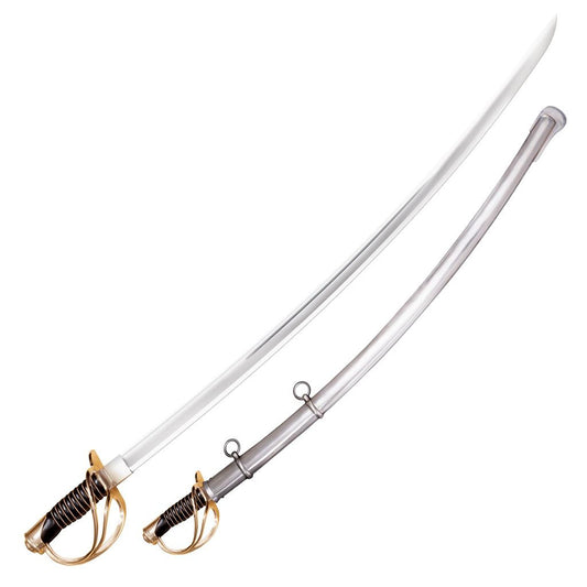 Cold Steel US 1860 Heavy Cavalry Saber, 41.5" Overall, 36" Bld, 1/3" Thk, 1055 Carbon, 5.5" Hndl, 40 oz #88HCS