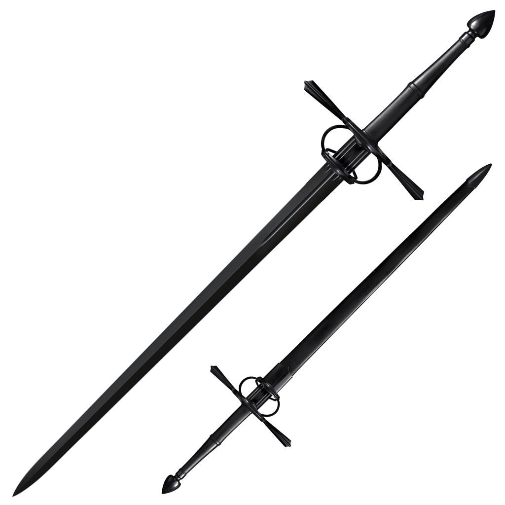 Cold Steel MAA La Fontaine Sword of War, 52" Overall, 37.5" Blade, 1/4" Thick, 1050 High Carbon Steel, 14.5" Handle, 78.5 oz #88WSLFM