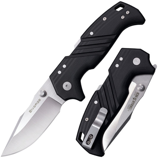 Cold Steel Engage, 3.5" Clip Point, S35VN Straight Edge Satin Steel, Black GFN Handle, Box #FL-35DPLC
