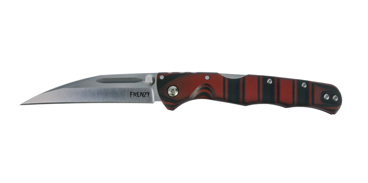 Cold Steel Frenzy II, 8" Overall, 3.5" Sheepsfoot Blade, 3V Steel, G10 Handle Red & Black, Tri-Ad Lock #FL-35FRN-RDSA