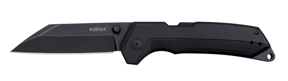Cold Steel Karve, 3.75" Wharncliffe Blade, 3.8MM Thick, AUS10A, Black G-10 Handle #FL-38VK