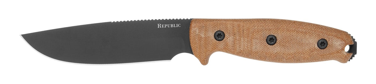 Cold Steel 5" Republic Field Knife, HRC58-60, Linen Micarta Handle, Sheath, Made in The USA #FX-50FLD