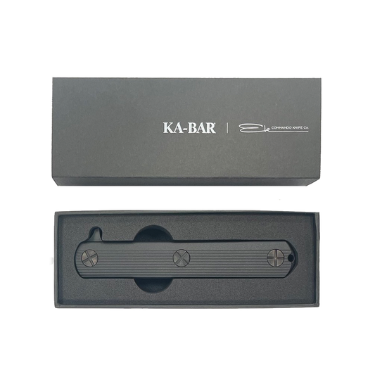 Ka-Bar Ek Folder - Black Handle, Black Pocket Clip, Str Edge #EK201