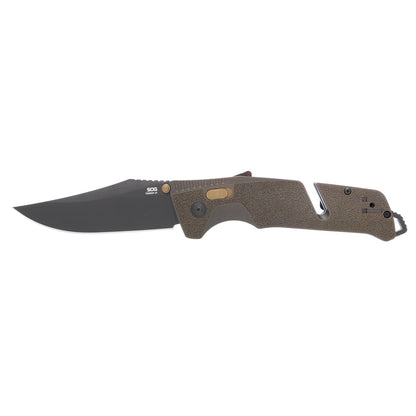 SOG Trident AT, Straight Edge, Olive Drab, Peg Box #11-12-03-41