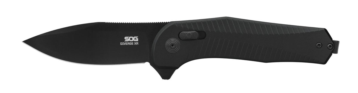 SOG Diverge XR, Drop Point, Blister Pack, Black + Black #12-02-04-43