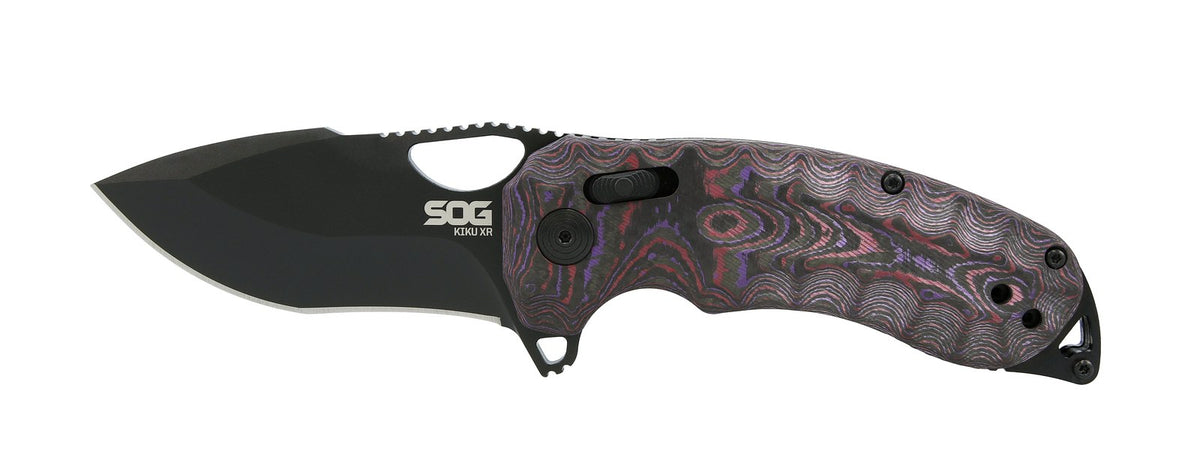 SOG Kiku XR, 3" Blade, Xhp, Fat Carbon Handle, Box #12-27-11-57